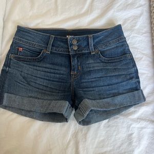 Hudson mid rise jean shorts